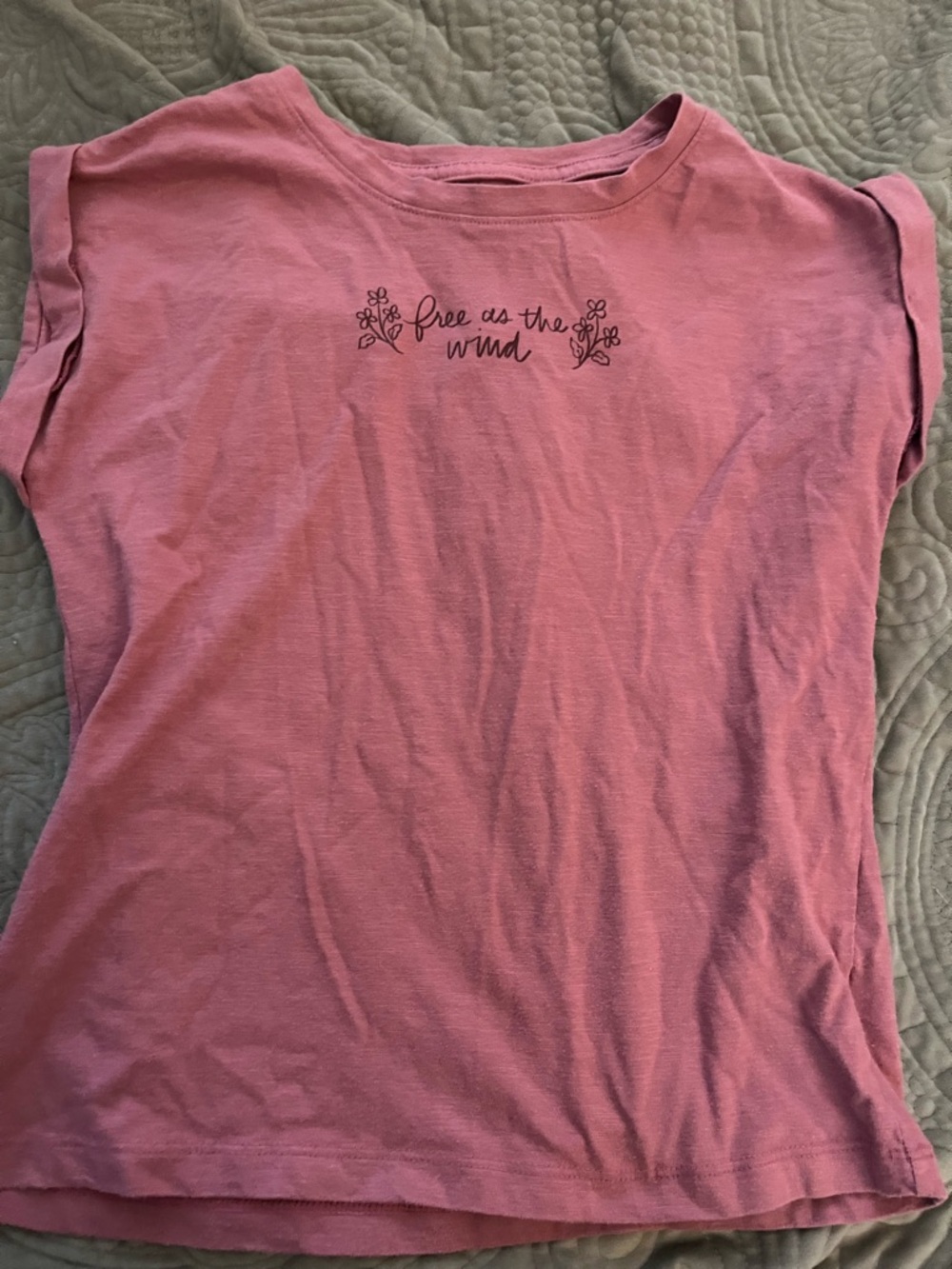 Cat & Jack Pink 'Free as the Wind' Short Sleeve Tee